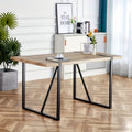 Dining Table Set, Kitchen Table And Chairs Set Of 4, Rustic Brown Table Top Breakfast Table Dining Side Chairs for Kitchen Dining Room, Modern Accent 4 Dining Chairs with Soft Linen Fabric Cushions. Furniture for Home