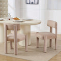 Set of 2 Comfortable Modern Dining Chairs, Armless Upholstered Side Chairs with Back for Dining Room, Living Room, Home Office