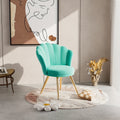 1pc Velvet Dining Chairs - Woven Upholstered, Golden Metal Legs, Modern Accent for Living Room, Dining Room, Kitchen, Comfortable Seating Solution